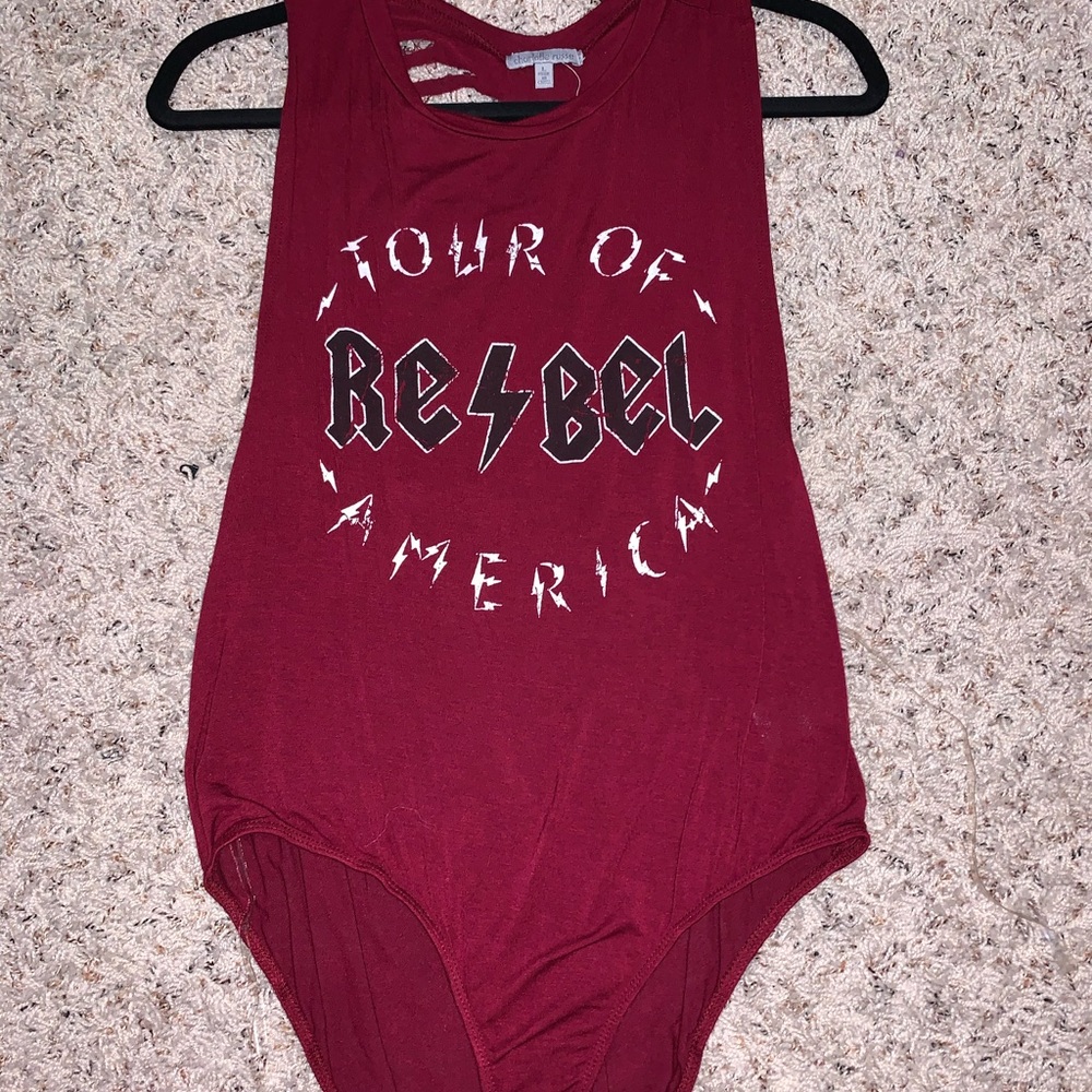 Distressed Bodysuit Tank